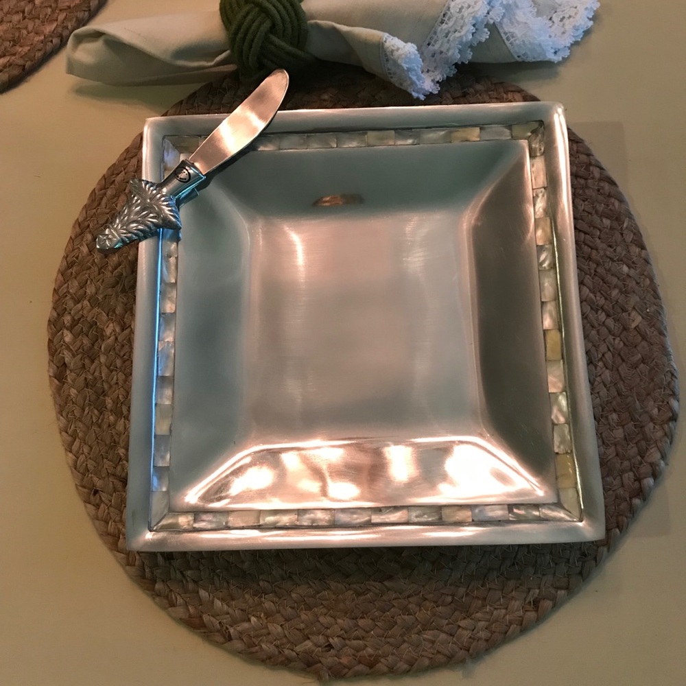 💕Pearl Inlayed Border Square Tray💕 - Picture 8 of 8